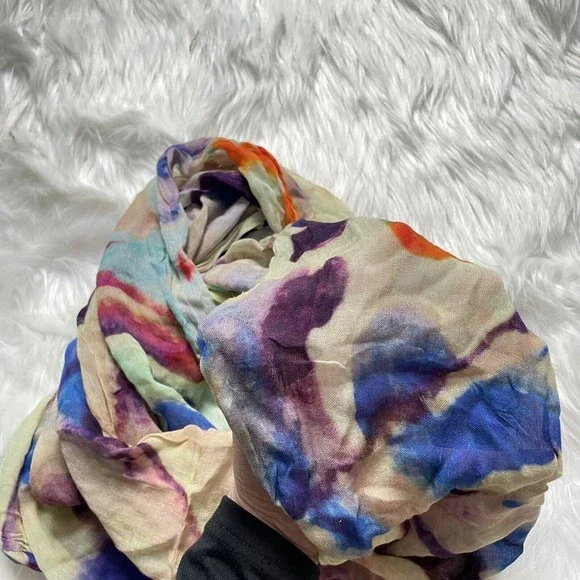 Lulla Collection By Bindya Infinity Scarf Multicolored Tie Dye Soft Knit - Picture 4 of 10